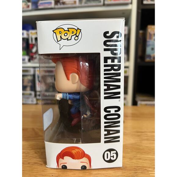 OFFICIAL SDCC VAULTED LIMITED EDITION Conan O'Brien as Superman Funko Pop #05 DC - Picture 4 of 6